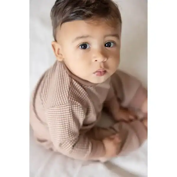 Feetje pyjama wafel - Bruin - Afbeelding 2