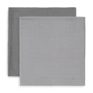 Hydrofiele Doek Large 115x115cm Bamboe Katoen - Storm Grey - 2 Stuks