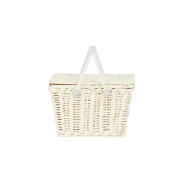 Olli Ella piki rattan basket - Wit