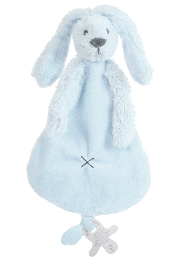 Happy Horse knuffeldoek Rabbit Richie - Blue (optie met naam)