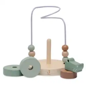 Houten jungle spiraal met jungle- en Croco-thema voor baby's.