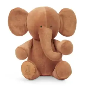 Knuffel olifant van Jollein, zacht en knuffelbaar in caramel kleur.