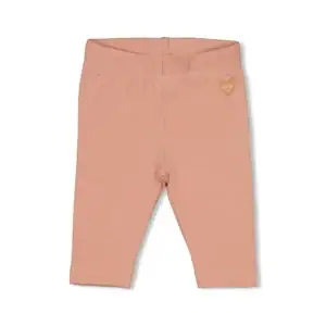 Roze Feetje legging voor baby's, zacht en comfortabel.