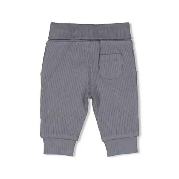 Baby Feetje ribbroek in blauw, comfortabel en zacht voor baby's.