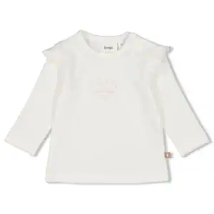 Baby shirt met lange mouwen in offwhite, perfect voor baby's.
