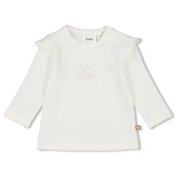 Baby shirt met lange mouwen in offwhite, perfect voor baby's.