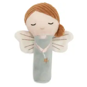 Baby Bubble Spa Fairy rammelaar, zachte knuffel met vleugels en ster, perfect voor baby's.