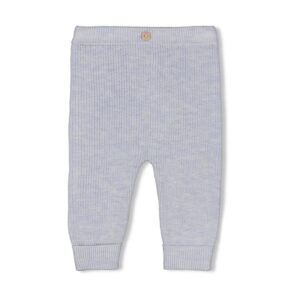 Gebreide babybroek in blauw, perfect voor comfort en stijl.